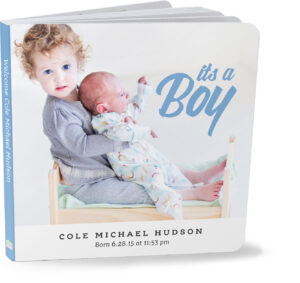 Baby Birthday Announcement Board Book