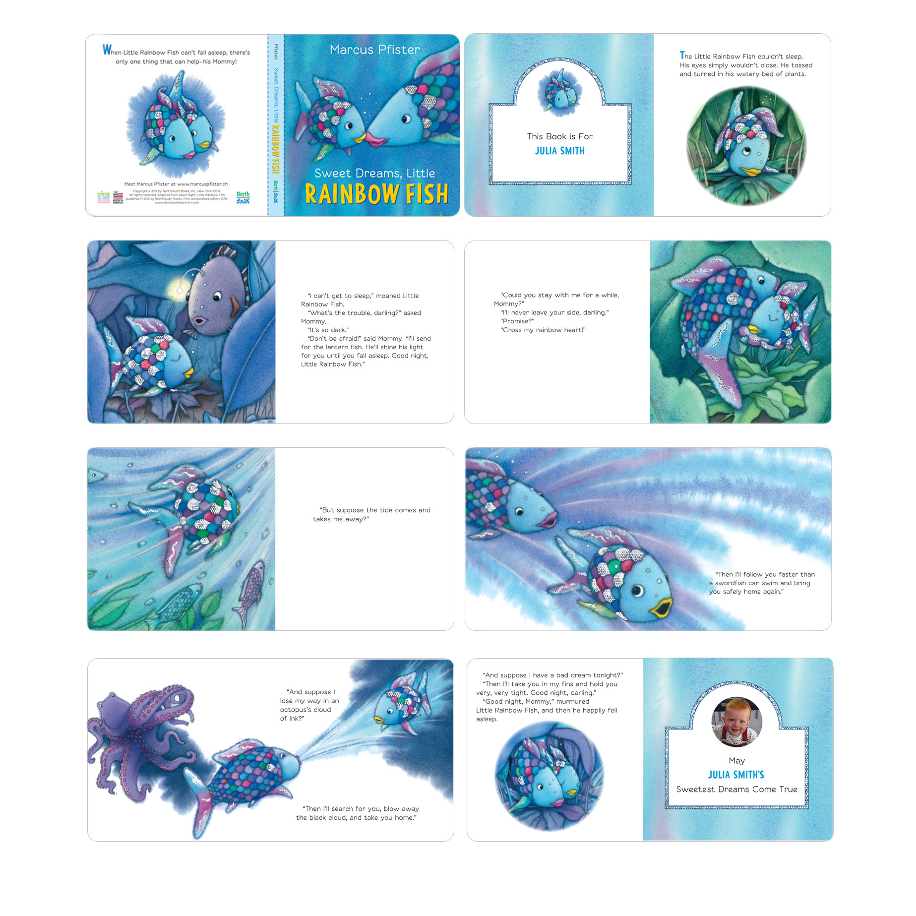 personalized rainbow fish board book pint size productions rainbow fish book