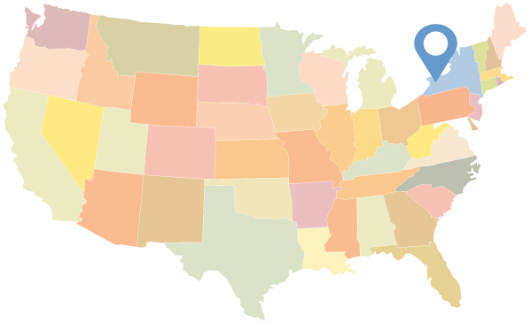 Pint Size Production in NY Map